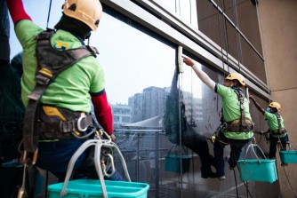 External Glass Cleaning With Rope Access & Cradle